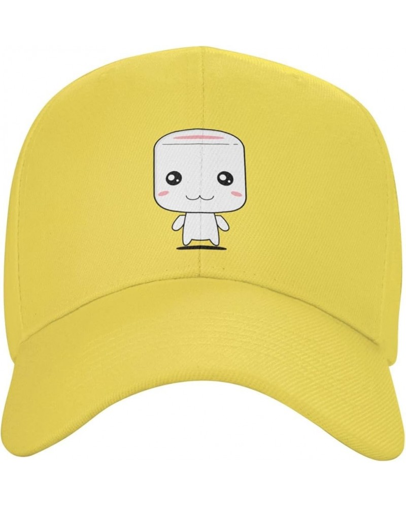 Cute Marshmallow Baseball Cap for Men Women Dad Hat Classic Adjustable Golf Hats Yellow $11.85 Baseball Caps