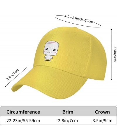 Cute Marshmallow Baseball Cap for Men Women Dad Hat Classic Adjustable Golf Hats Yellow $11.85 Baseball Caps