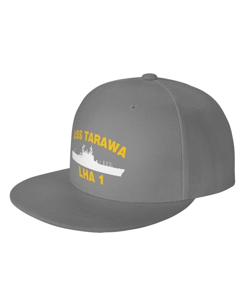 USS Tarawa LHA 1 Flag-Trucker Hats Denim Hats Cowboy Knit hat Baseball Caps Fisherman's hat Gray $15.54 Baseball Caps