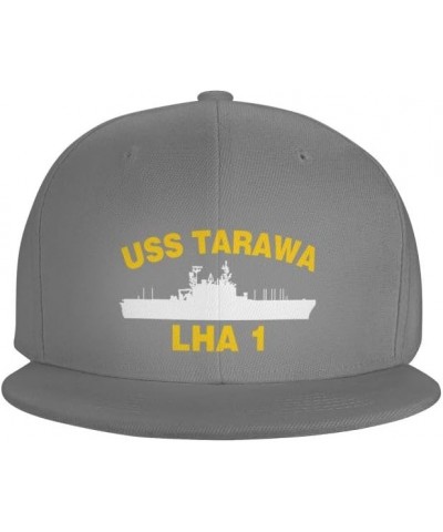 USS Tarawa LHA 1 Flag-Trucker Hats Denim Hats Cowboy Knit hat Baseball Caps Fisherman's hat Gray $15.54 Baseball Caps