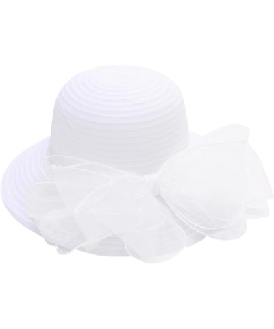 Women's Church Fascinator Bridal Tea Party Wedding Hat Baseball Cap Girls White-j $8.10 Baseball Caps