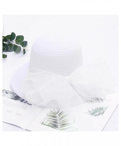 Women's Church Fascinator Bridal Tea Party Wedding Hat Baseball Cap Girls White-j $8.10 Baseball Caps