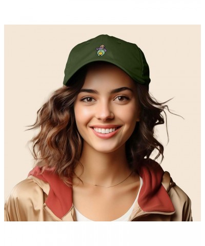 Sorcerer Frog Embroidered Cap Cotton Baseball Cute Cool Dad Hat Womens Olive $13.20 Baseball Caps