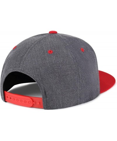 Sloth Embroidered Yupoong Flat Bill 6 Panel Snapback Hat Animal Tree Dark Heather/Red $14.99 Baseball Caps