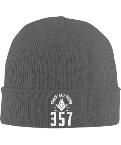 357 Masonic Beanie Hat Men Winter Warm Hat Women Knit Stocking Hat Slouchy Skull Cap Knitted Hat Black Deep Heather $9.65 Sku...