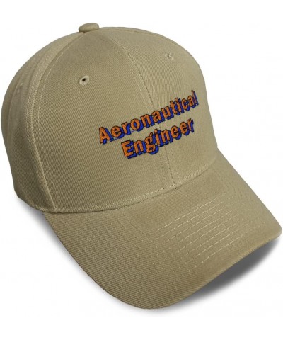 Custom Baseball Cap Aeronautical Engineer Aeronautical Acrylic Aviation Dad Hats for Men and Women Khaki Design Only $14.30 B...