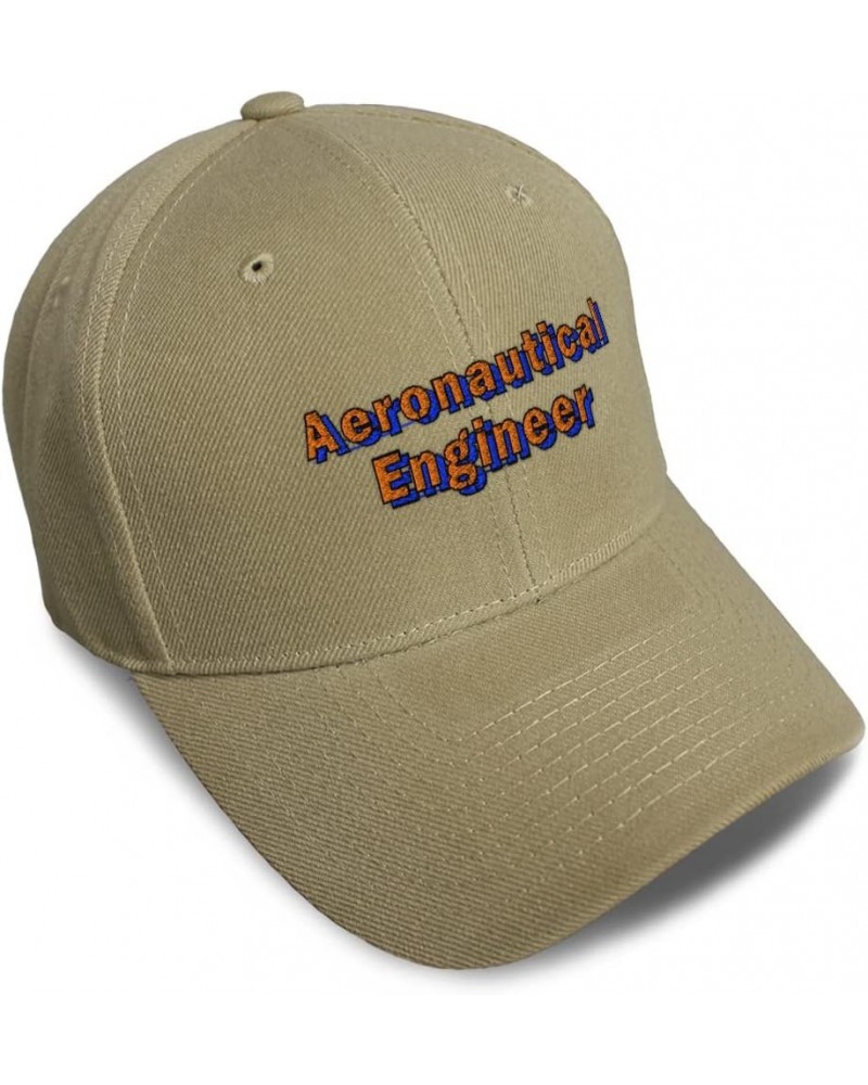 Custom Baseball Cap Aeronautical Engineer Aeronautical Acrylic Aviation Dad Hats for Men and Women Khaki Design Only $14.30 B...