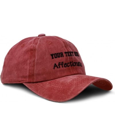 Custom Soft Washed Baseball Cap Affectionate Human Values Values Cotton Red Personalized Text Here $13.02 Baseball Caps