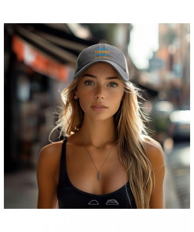 Lucky Fishing T Shirt Do Not Wash Baseball Cap Women Men Mesh Back Denim Hat Vintage Trucker Hats Dad Caps Gray $9.74 Basebal...