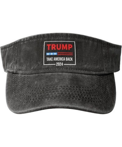 Trump 2024 Take America Back Sun Hat Sun Visor Hats for Women Men Baseball Cap Golf Hats Black $10.18 Visors