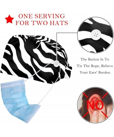 Bouffant Nurse Hats,Scrub Cap Adjustable Scrub Hats with Sweatband R236d9cibh $9.70 Skullies & Beanies