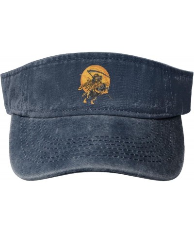 Handsome Pumpkin Riding a Horse Sun Visor Hats for Women Men Sun Hat Cotton Golf Hat Vintage Baseball Cap Navy Blue $13.05 Vi...