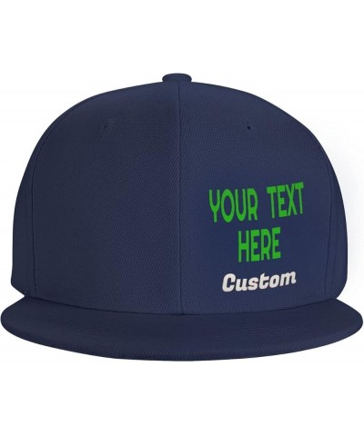 Custom Hats,Custom Text Caps Your Design Here,Add Your Own Text and Design,Classic Mens Womens Personalized Baseball Hat Navy...