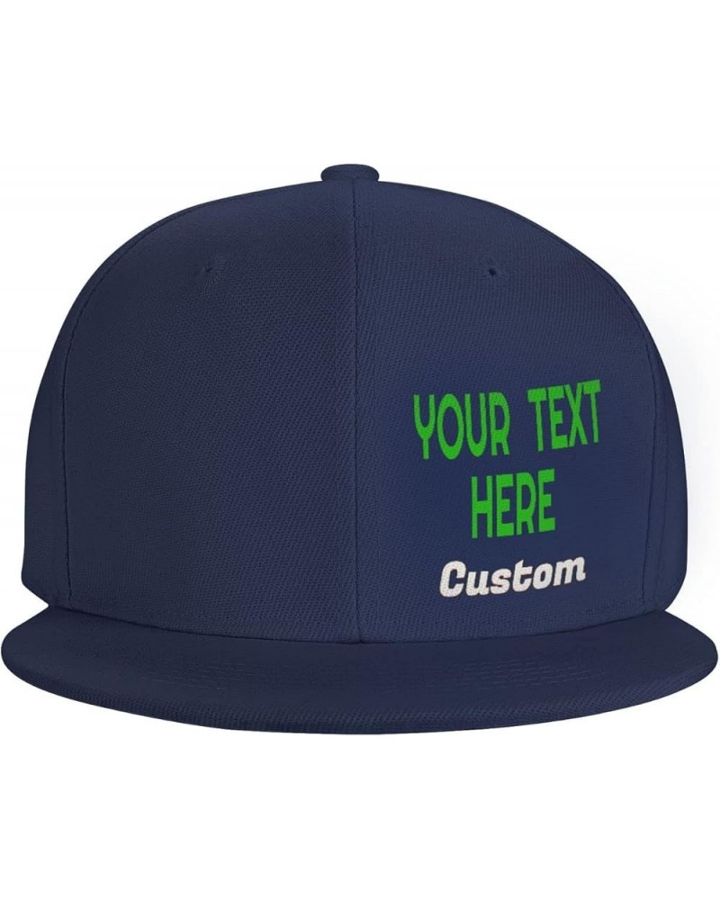 Custom Hats,Custom Text Caps Your Design Here,Add Your Own Text and Design,Classic Mens Womens Personalized Baseball Hat Navy...