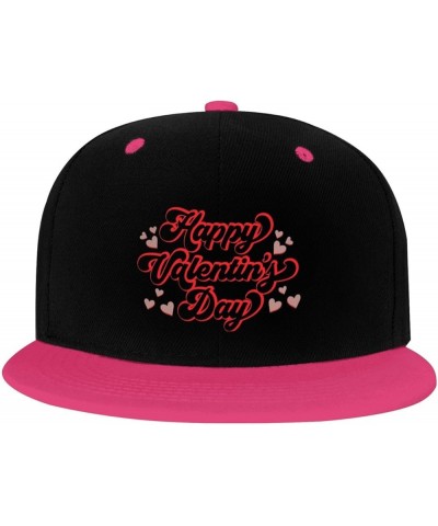 Valentine Day Snapback Hat for Men Women Baseball Cap Trucker Flat Bill Hats Dad Caps Pink $14.30 Baseball Caps