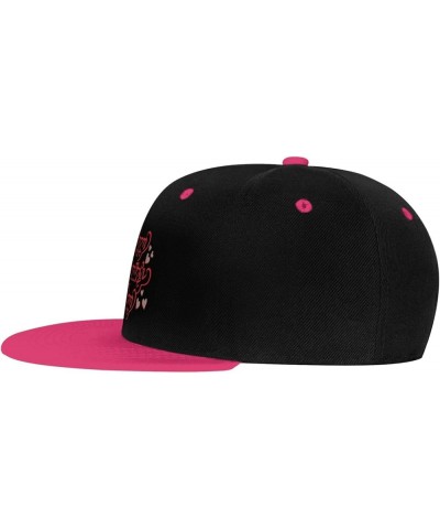 Valentine Day Snapback Hat for Men Women Baseball Cap Trucker Flat Bill Hats Dad Caps Pink $14.30 Baseball Caps