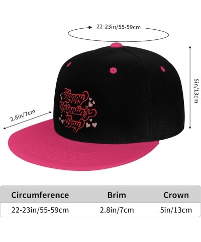 Valentine Day Snapback Hat for Men Women Baseball Cap Trucker Flat Bill Hats Dad Caps Pink $14.30 Baseball Caps