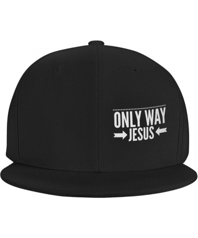 Only Way is Jesus Christian Trucker Hat Men Baseball Cap Women Dad Hat Sun Hat Adjustable Ponytail Hat Black Black $9.50 Base...