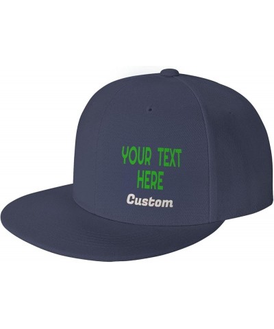 Custom Hats,Custom Text Caps Your Design Here,Add Your Own Text and Design,Classic Mens Womens Personalized Baseball Hat Navy...