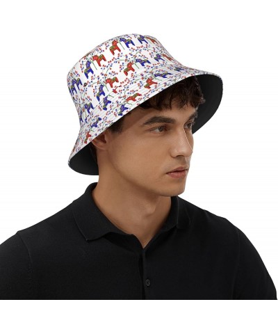 Travel Bucket Hats Wide Brim Sun Cap Boonie Cap Trucker Hat for Sports Camping Pattern 2328 $14.39 Sun Hats