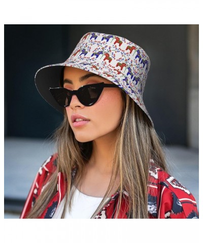 Travel Bucket Hats Wide Brim Sun Cap Boonie Cap Trucker Hat for Sports Camping Pattern 2328 $14.39 Sun Hats