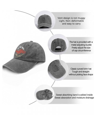 Not All Who Wander are Lost Beach Hat Fish Hat Running Hat Gifts for Her Baseball Cap Pigment Gray $10.38 Sun Hats