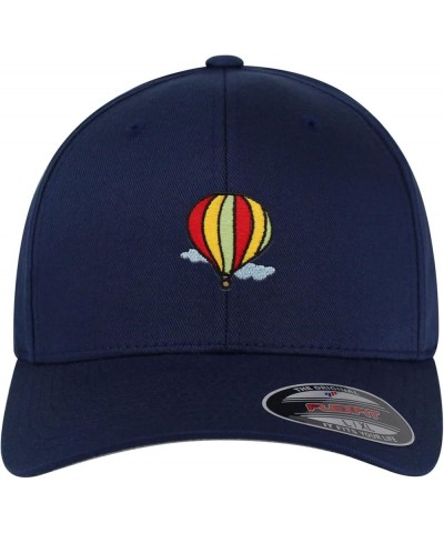 Flexfit Hot Air Ballon Embroidered Baseball Cap Travel Sky Navy $14.99 Baseball Caps