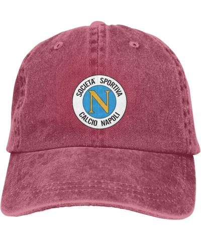 Stemma Napoli Calcio 2017 Adult Adjustable Classic Washed Casquette Cap Hat Baseball Cap for Man Woman Red $15.59 Baseball Caps