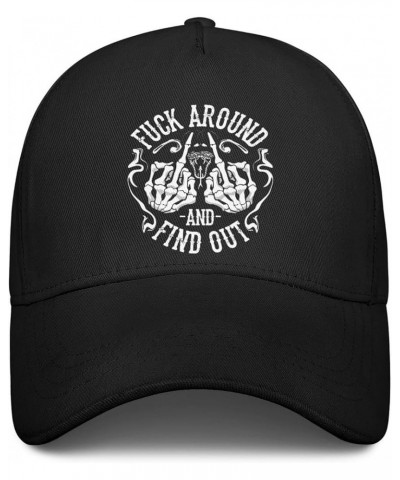 Fuck Around and Find Out Hat Fuck Around and Find Out Cap Mesh Baseball Cap Golf Hat Funny Black-35 $13.19 Baseball Caps