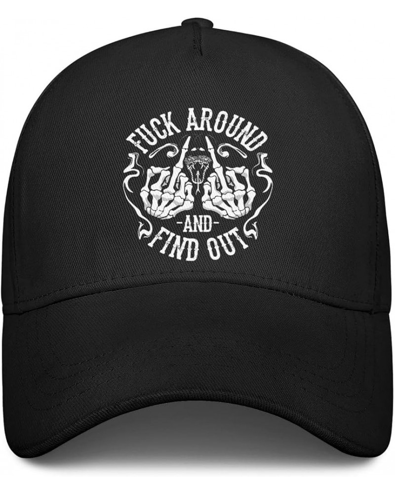 Fuck Around and Find Out Hat Fuck Around and Find Out Cap Mesh Baseball Cap Golf Hat Funny Black-35 $13.19 Baseball Caps