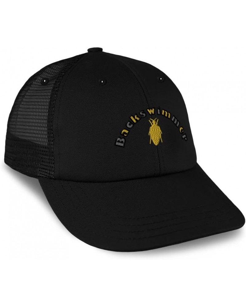 Custom Custom Trucker Hat Baseball Cap Backswimmer Insects Nature Cotton Biology Dad Hats for Men & Women Black Design Only $...