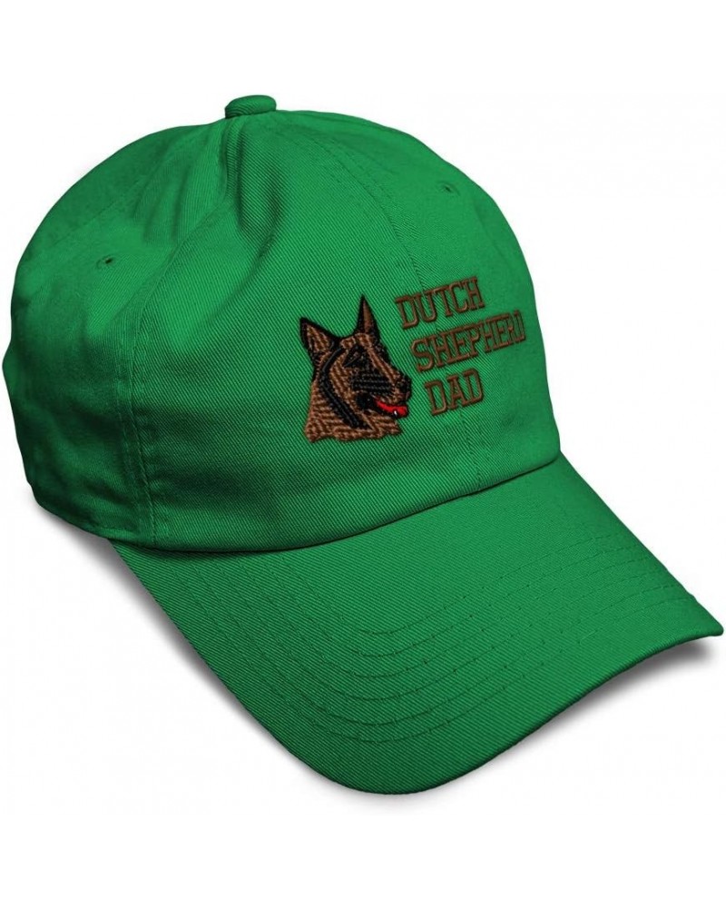 Custom Soft Baseball Cap Dutch Shepherd Dad Embroidery Dogs Dog Twill Cotton Dad Dad Hats for Men & Women Kelly Green Design ...