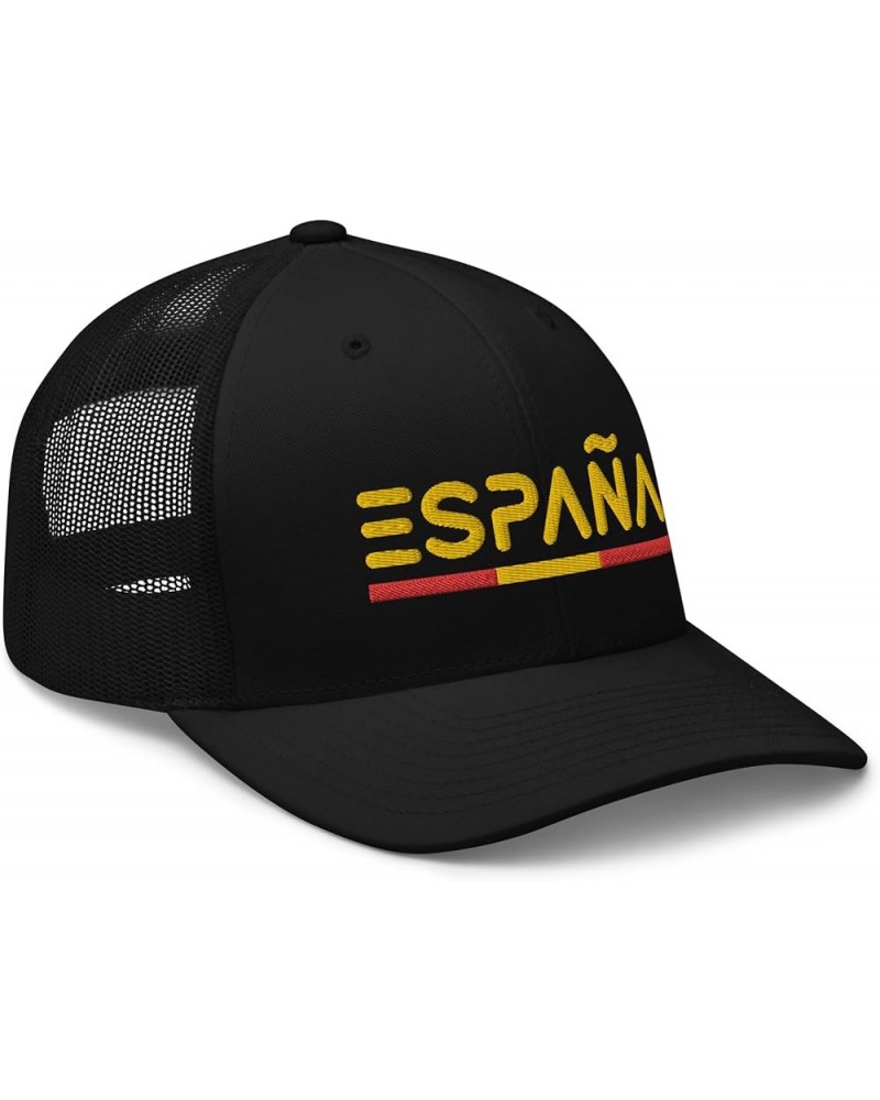 Minimal Spain Flag Trucker Hat Mesh España Trucker Cap Black $18.14 Baseball Caps