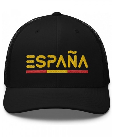 Minimal Spain Flag Trucker Hat Mesh España Trucker Cap Black $18.14 Baseball Caps