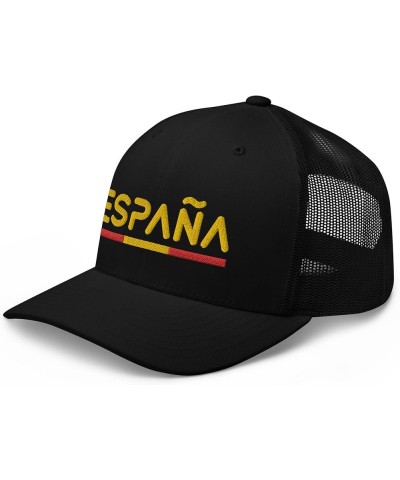 Minimal Spain Flag Trucker Hat Mesh España Trucker Cap Black $18.14 Baseball Caps