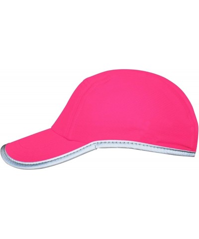 Women's Performance Reflective Race Hat Baseball Cap for Running and Outdoor Lifestyle Neon Pink $14.49 Baseball Caps