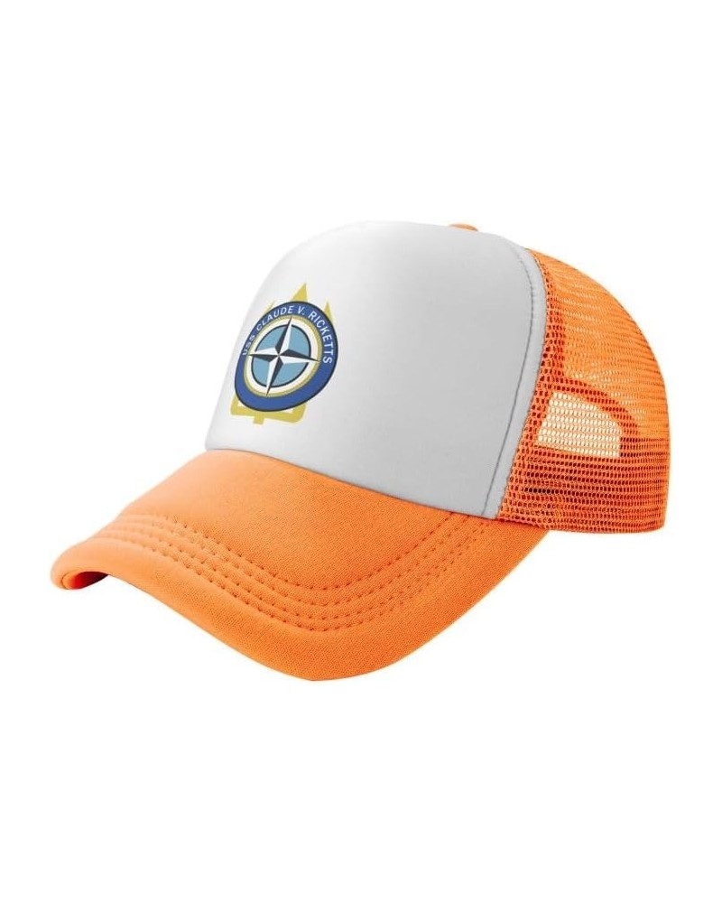 USS Claude V Ricketts DDG-5 Flag-Baseball Caps Denim Hats Cowboy Knit hat Fisherman's hat Orange $14.67 Baseball Caps