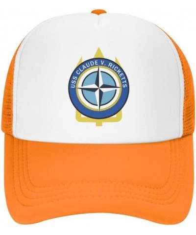 USS Claude V Ricketts DDG-5 Flag-Baseball Caps Denim Hats Cowboy Knit hat Fisherman's hat Orange $14.67 Baseball Caps