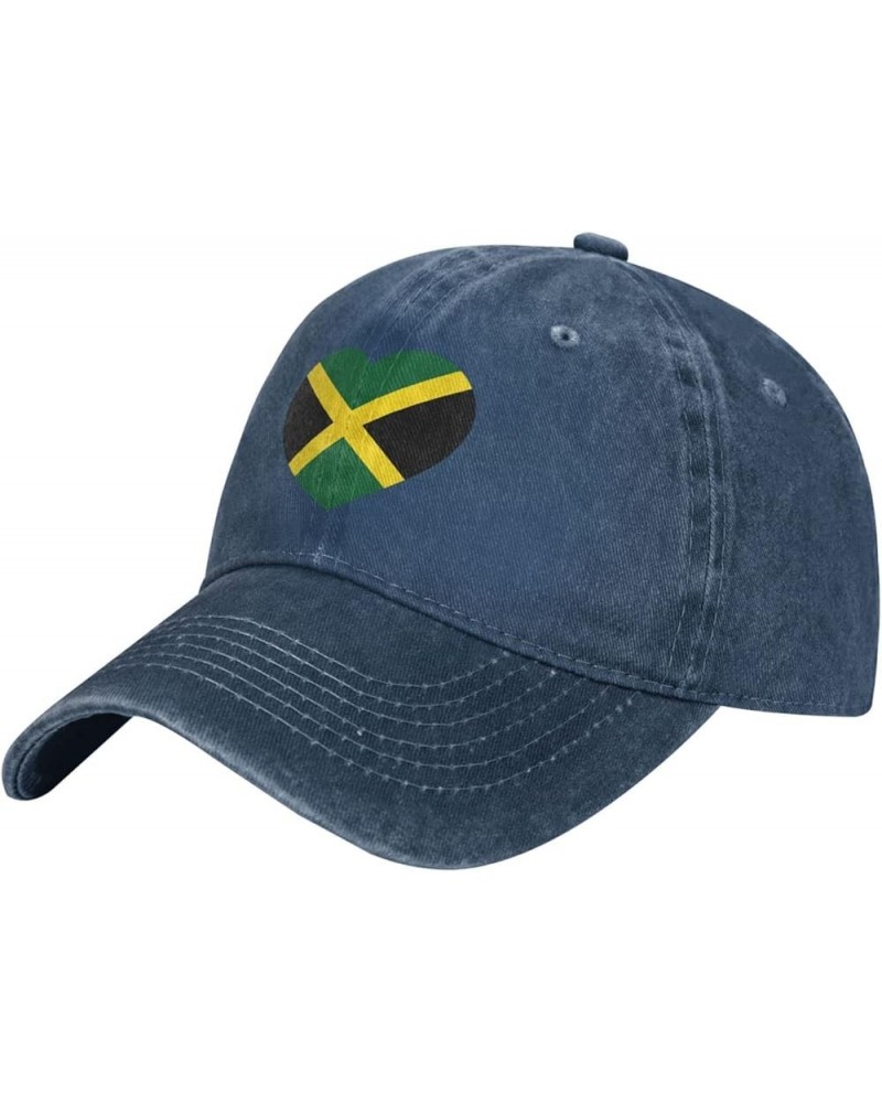 Jamaica of Jamaican Flag Hat Washed Denimm Baseball Cap Adjustable Black Dad,Trucker Hats Gift for Men Women Navy Blue $11.57...