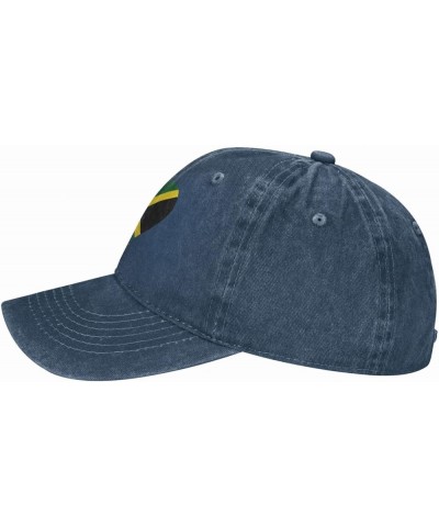 Jamaica of Jamaican Flag Hat Washed Denimm Baseball Cap Adjustable Black Dad,Trucker Hats Gift for Men Women Navy Blue $11.57...