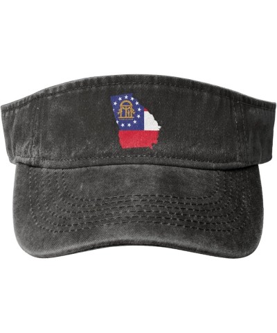 Georgia Terrain Map Sun Hat Sun Visor Hats for Women Men Baseball Cap Golf Hats Black $11.12 Visors