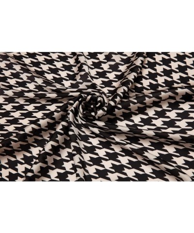 35" Silk Like Scarf Women's Large Satin Square Sunscreen Hair Scarves Wraps Headscarf for Sleeping 32 Houndstooth $9.53 Scarves