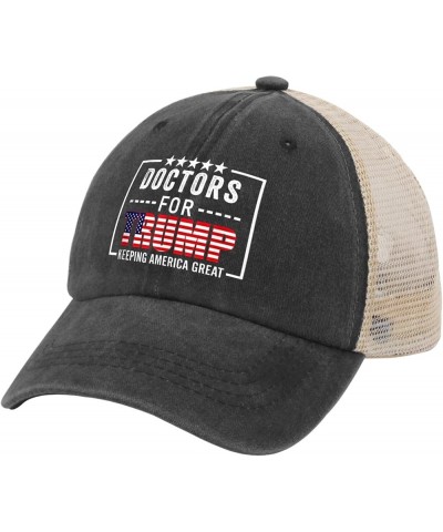 Trump Hats Doctors for Trump Hat for Women Men AllBlack Outdoor Hats Cowgirl Hats Sun Hat Sun Hat Fishing Allblack $12.41 Cow...