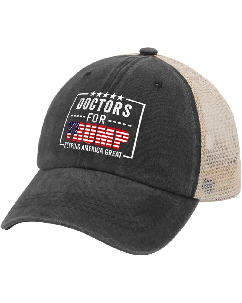 Trump Hats Doctors for Trump Hat for Women Men AllBlack Outdoor Hats Cowgirl Hats Sun Hat Sun Hat Fishing Allblack $12.41 Cow...