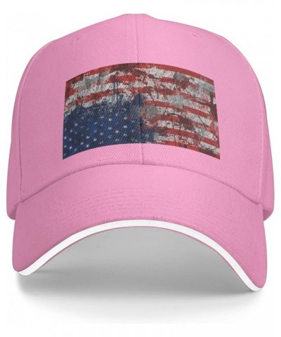 American Flag Baseball Cap for Women Cowboy Hat Trucker Hat Men Dad Hat Adjustable Hat Snapback Hat Black Pink $11.12 Basebal...