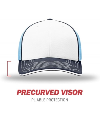 Richardson Unisex 172 Trucker Pulse Sportmesh R-Flex Baseball Cap White/Col. Blue/Navy $10.54 Baseball Caps