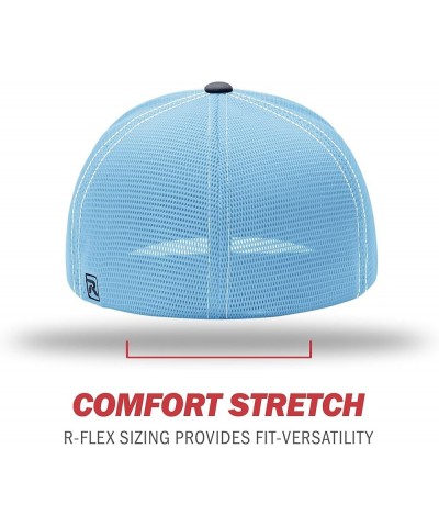 Richardson Unisex 172 Trucker Pulse Sportmesh R-Flex Baseball Cap White/Col. Blue/Navy $10.54 Baseball Caps