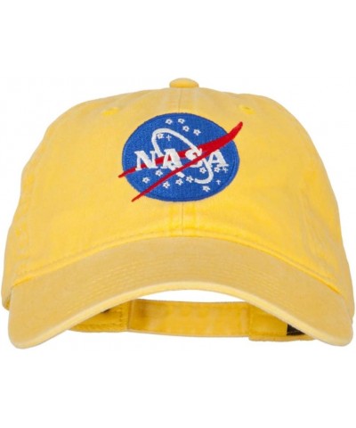 NASA Insignia Embroidered Pigment Dyed Cap Bright Yellow $21.86 Baseball Caps