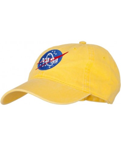 NASA Insignia Embroidered Pigment Dyed Cap Bright Yellow $21.86 Baseball Caps