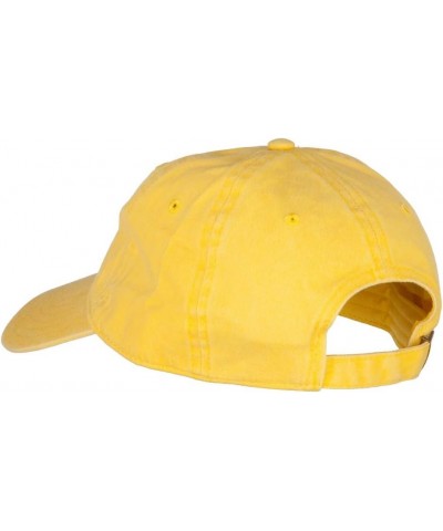 NASA Insignia Embroidered Pigment Dyed Cap Bright Yellow $21.86 Baseball Caps